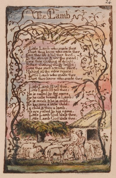 Lieder der Unschuld und der Erfahrung, Platte 24 von William Blake